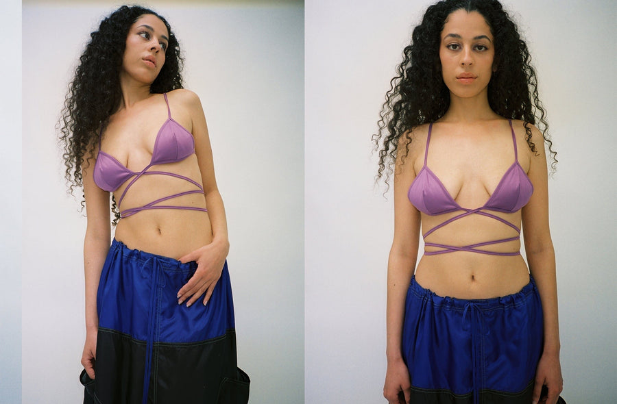 Maimoun Maryam Nassir Zadeh Plum Mara Bikini Top
