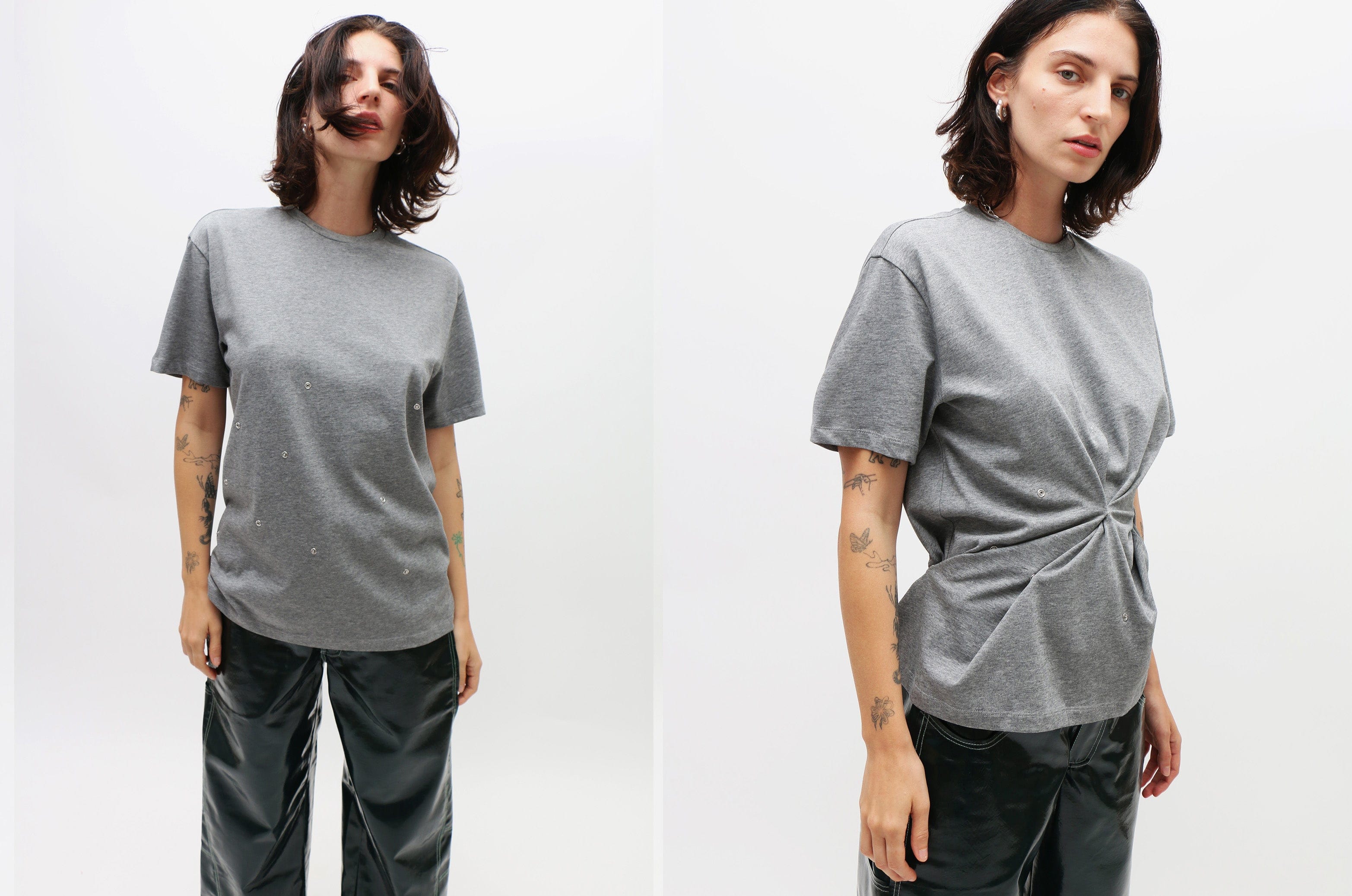 Maimoun Paloma Wool Grey Cotton Click T-Shirt