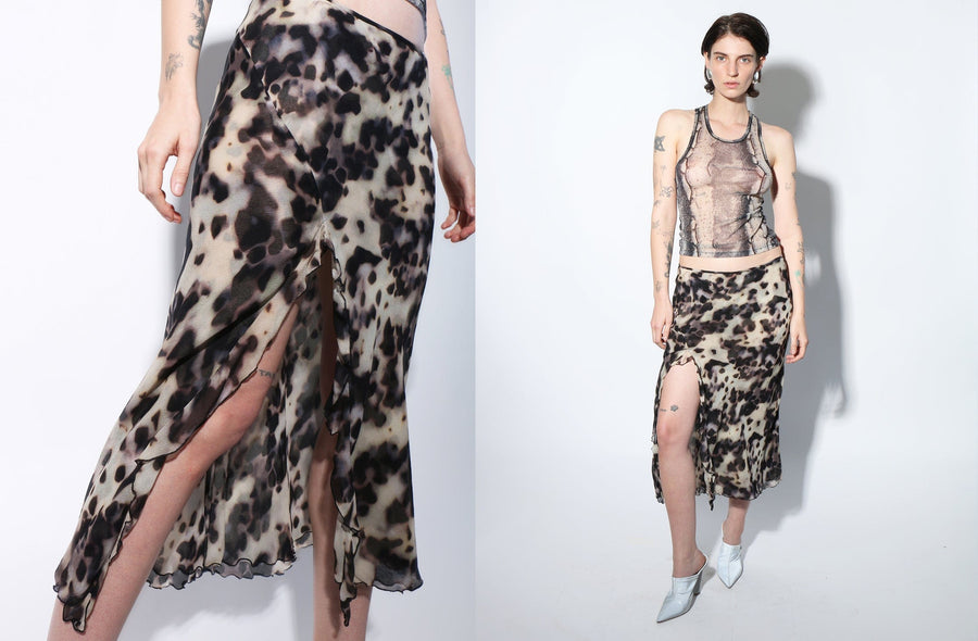 Maimoun Priscavera Tortoise Slit Skirt