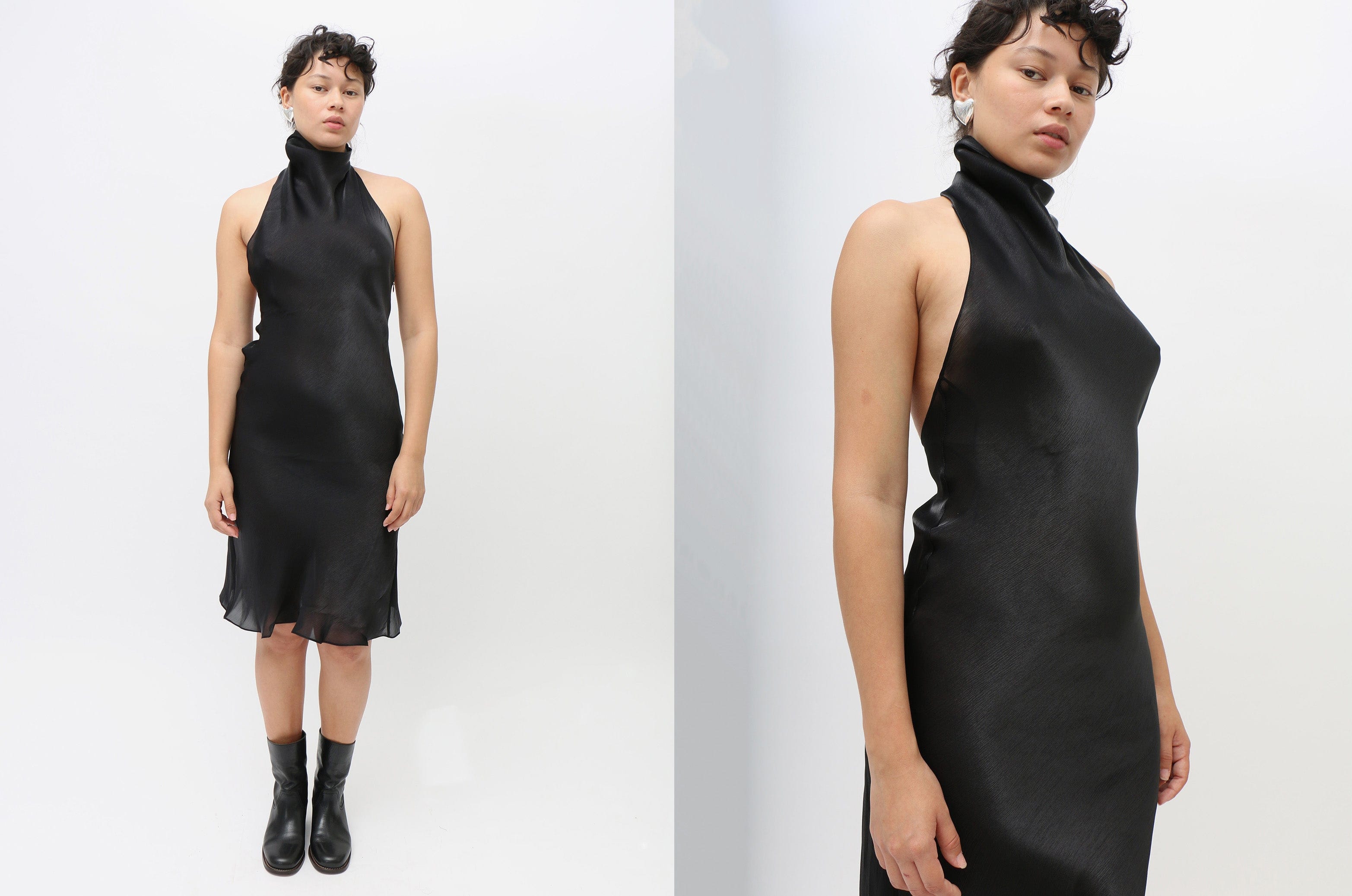 Priscavera ~ Black Low Back Halter Dress | MAIMOUN L Priscavera ~ Black Low Back Halter Dress | MAIMOUN L