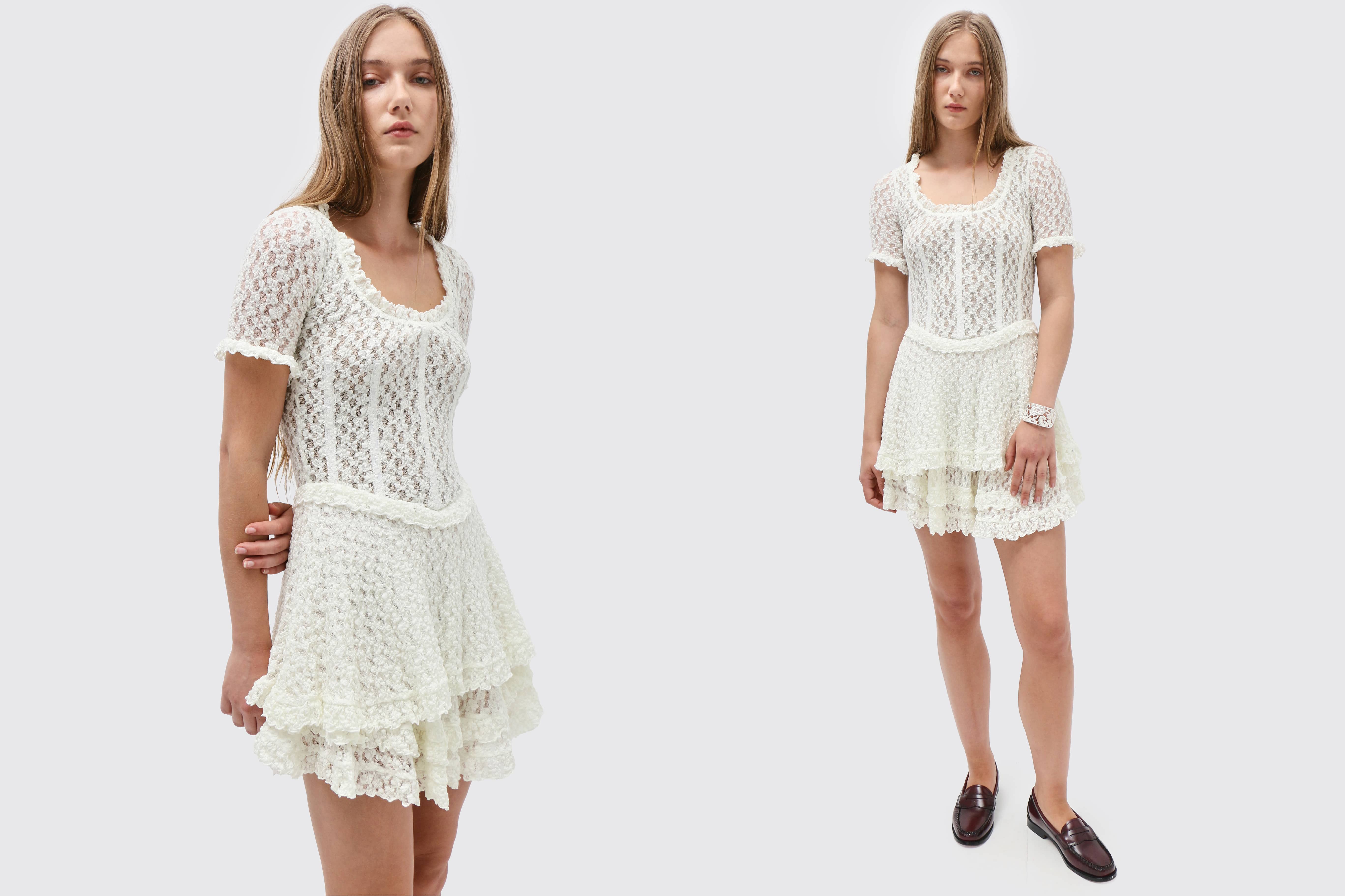 Maimoun Priscavera Stretch Lace Mini Dress