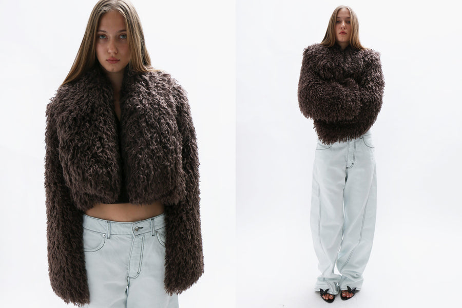 Maimoun Priscavera Cropped Fur Jacket
