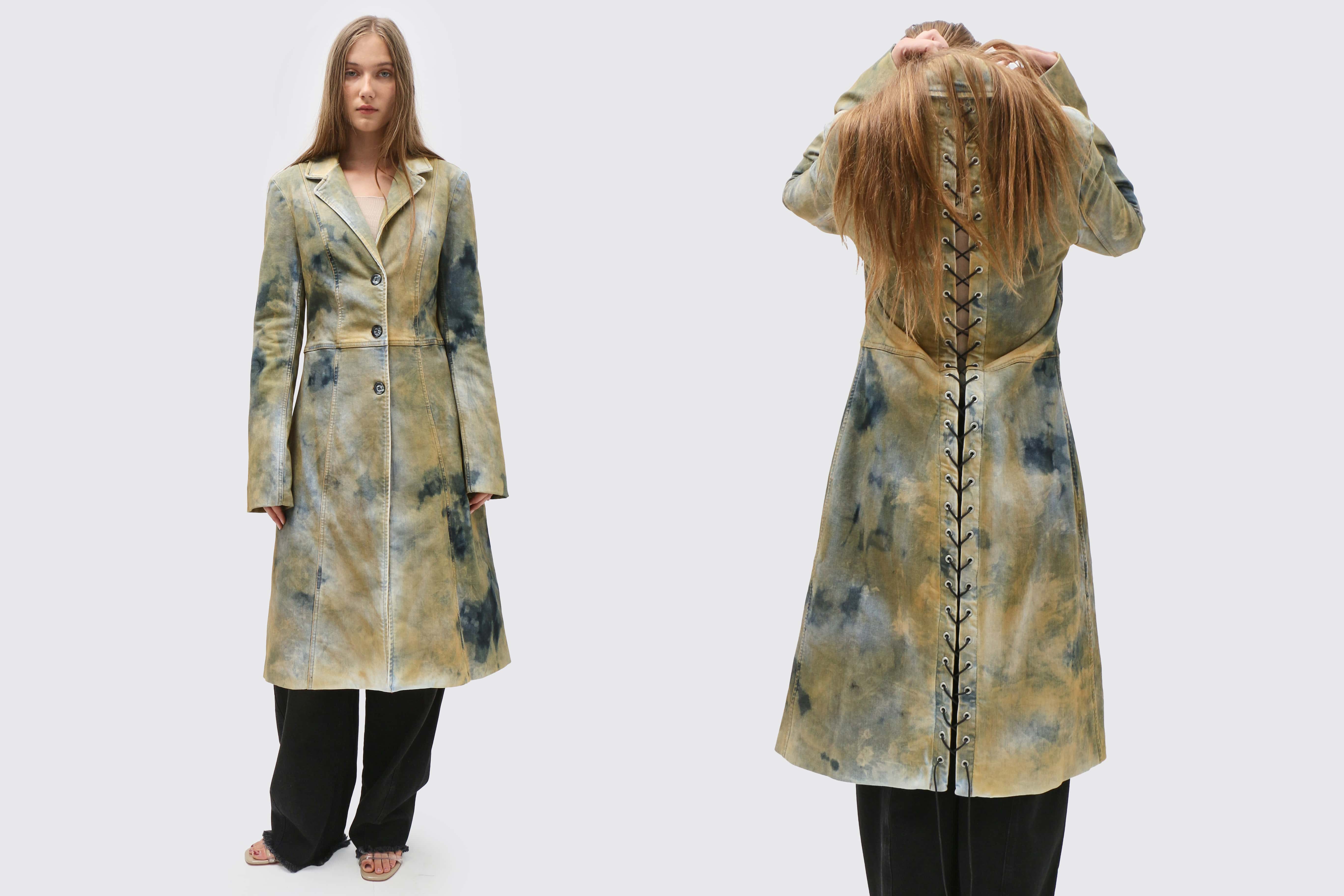 Maimoun Priscavera Dune Wash Denim Coat