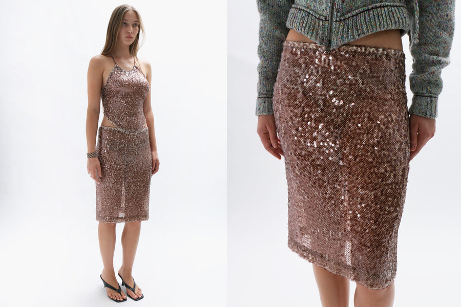 Maimoun Priscavera Mauve Midi Skirt