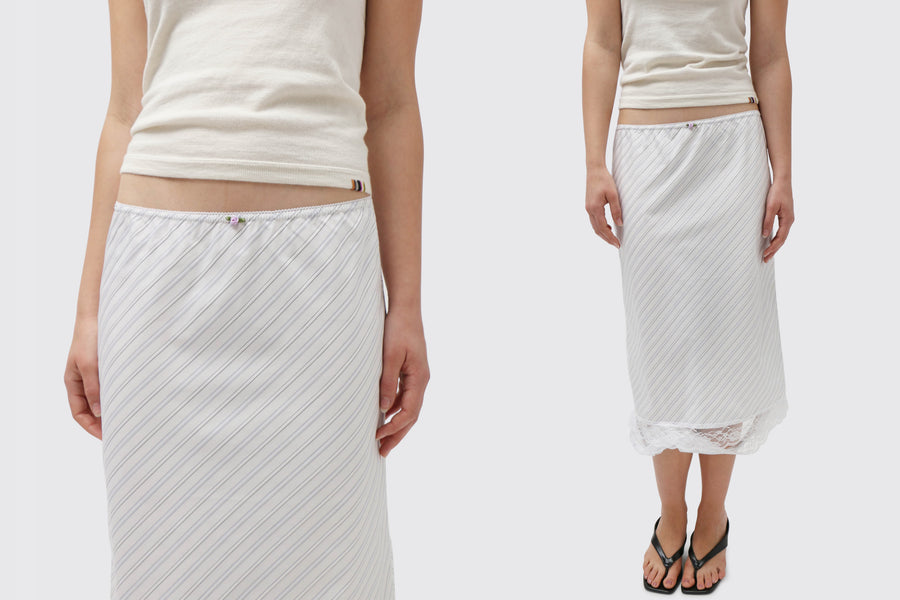 Maimoun Rave Review White Stripe Laila Skirt