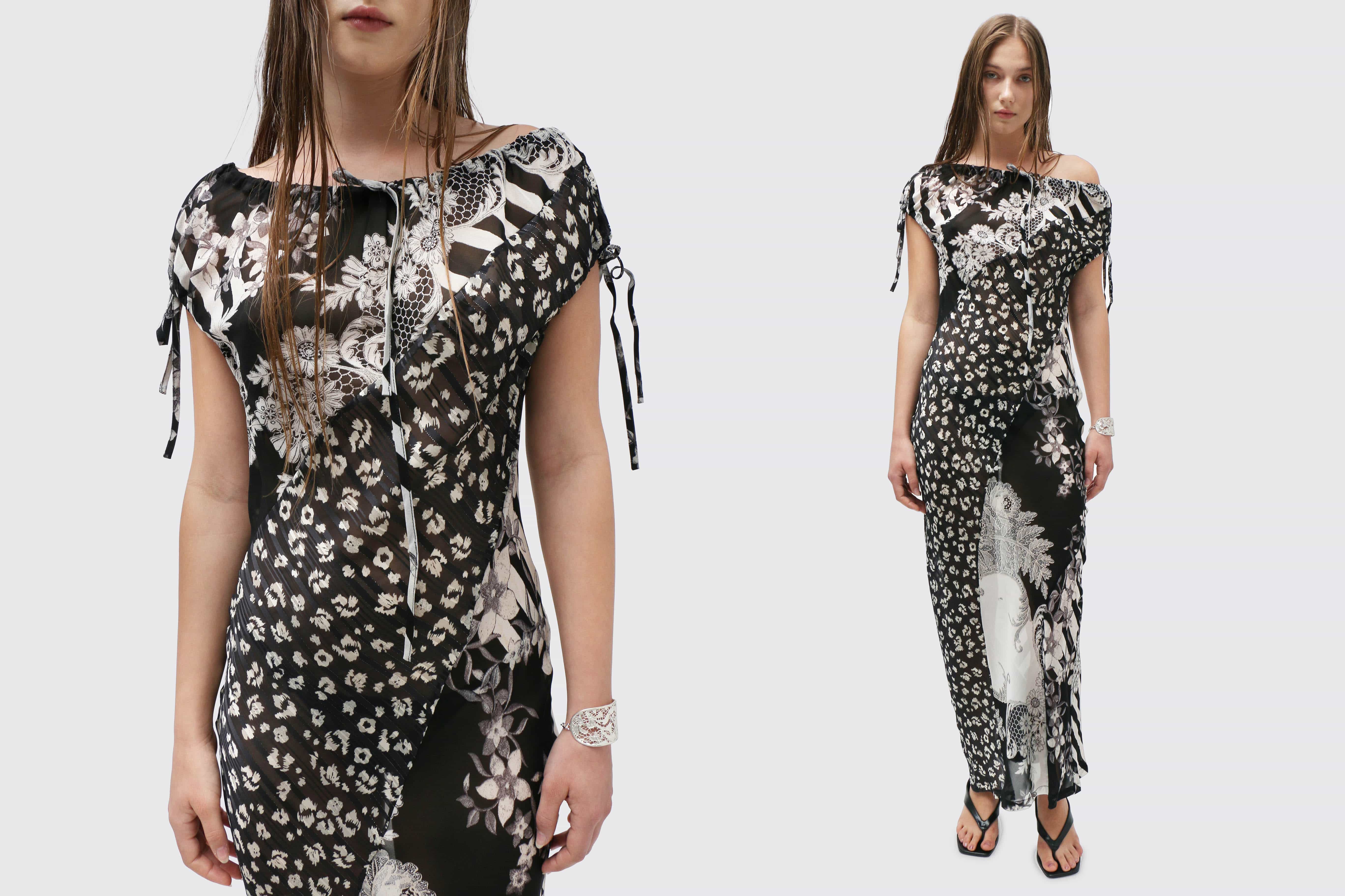 Maimoun Rave Review Black Floral Cleo Dress