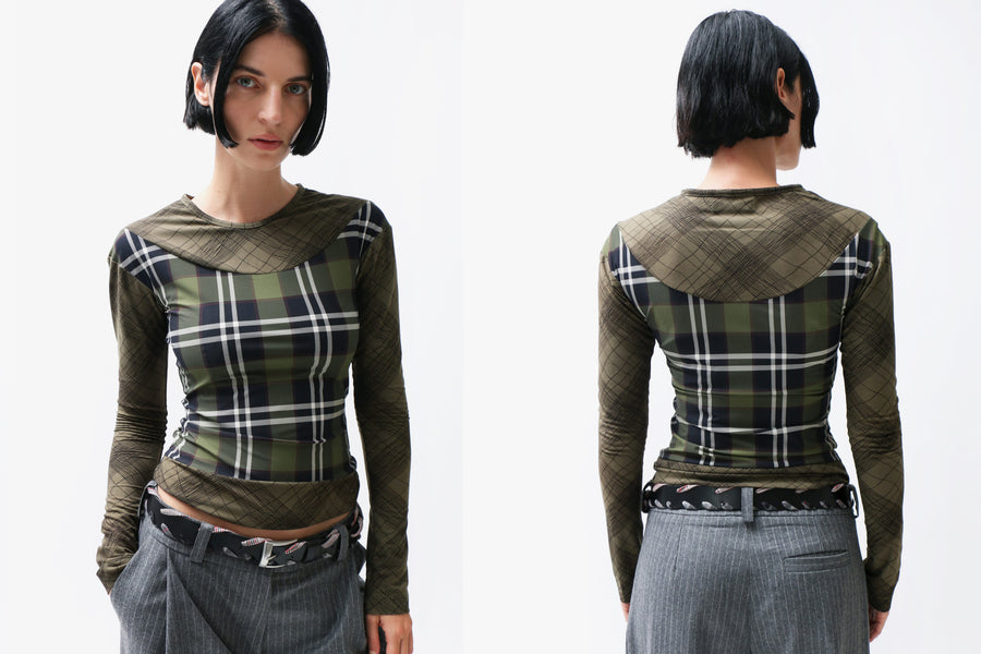 Maimoun Rave Review Dark Green Jane Top