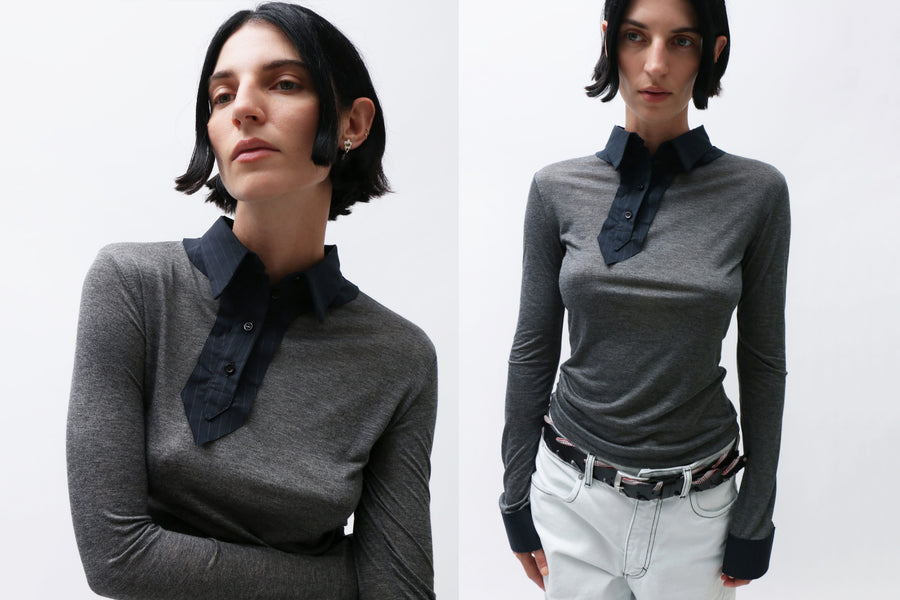 Maimoun Rave Review Grey Viv Top