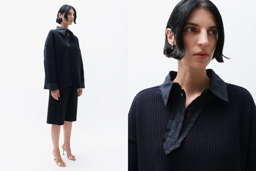 Maimoun Rave Review Navy Max Top