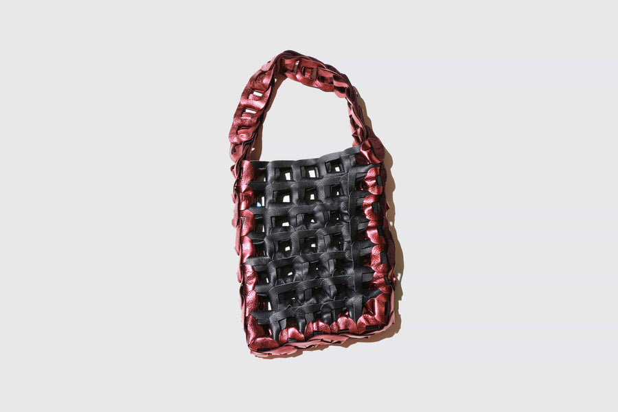 Maimoun SC103 Metallic Wine Medium Links Tote