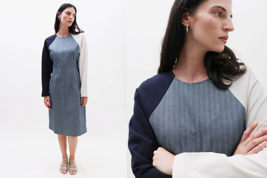 Maimoun SC103 Herringbone Messenger Dress