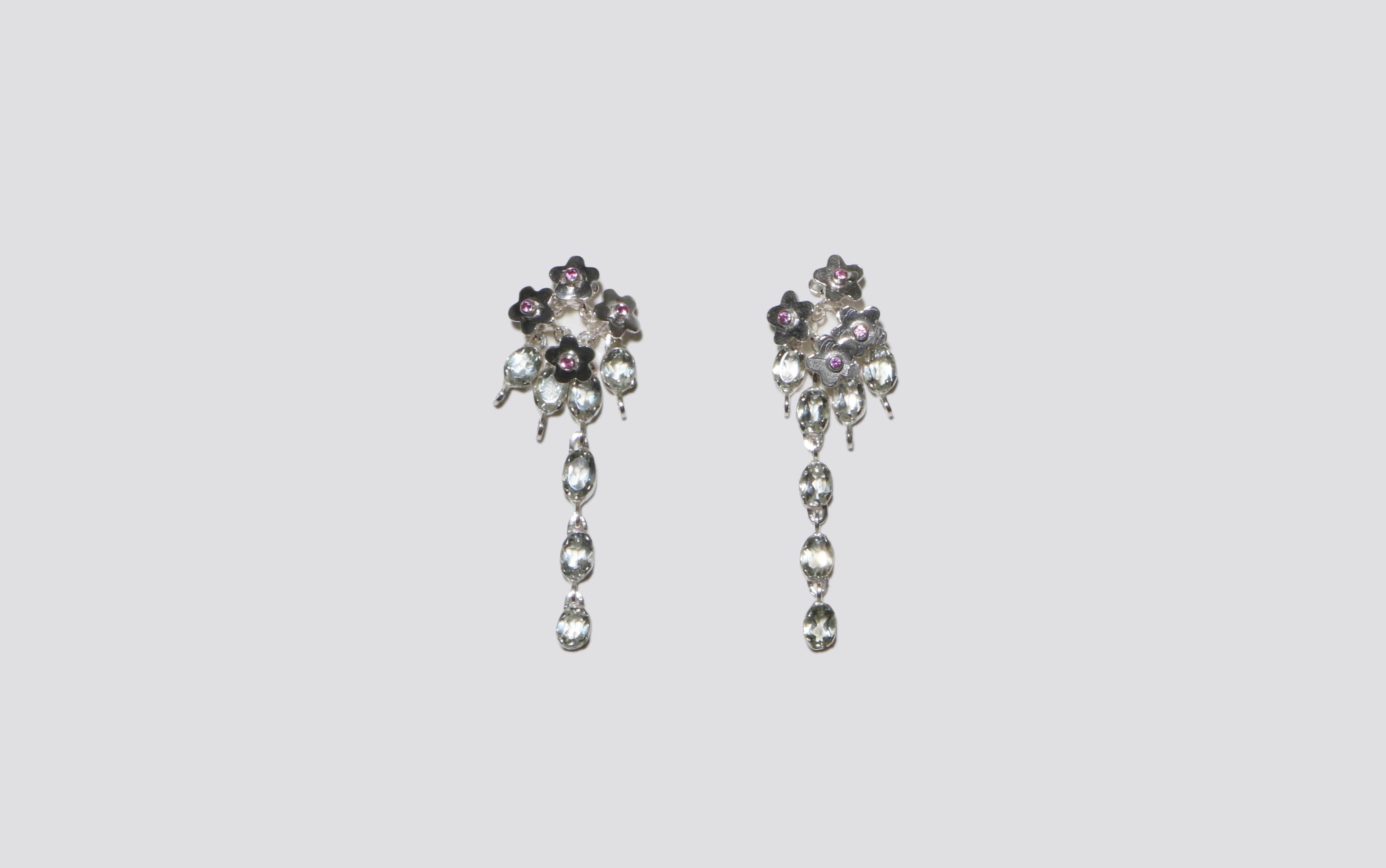 Maimoun Shana Cave Amethyst Vine Drop Earrings