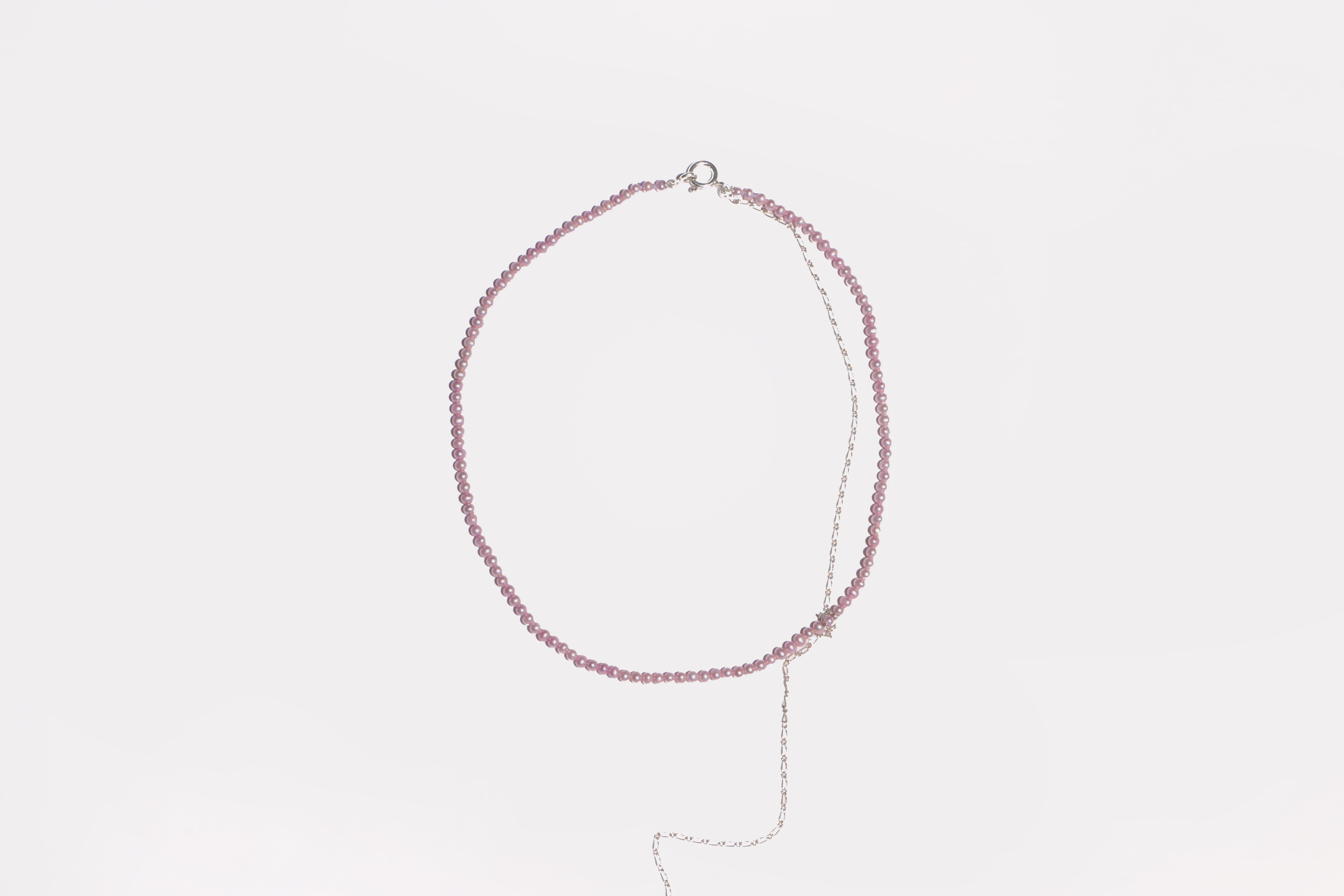 Maimoun Shikama Purple Pearl Chain Choker