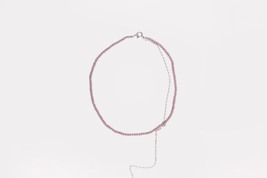 Maimoun Shikama Purple Pearl Chain Choker