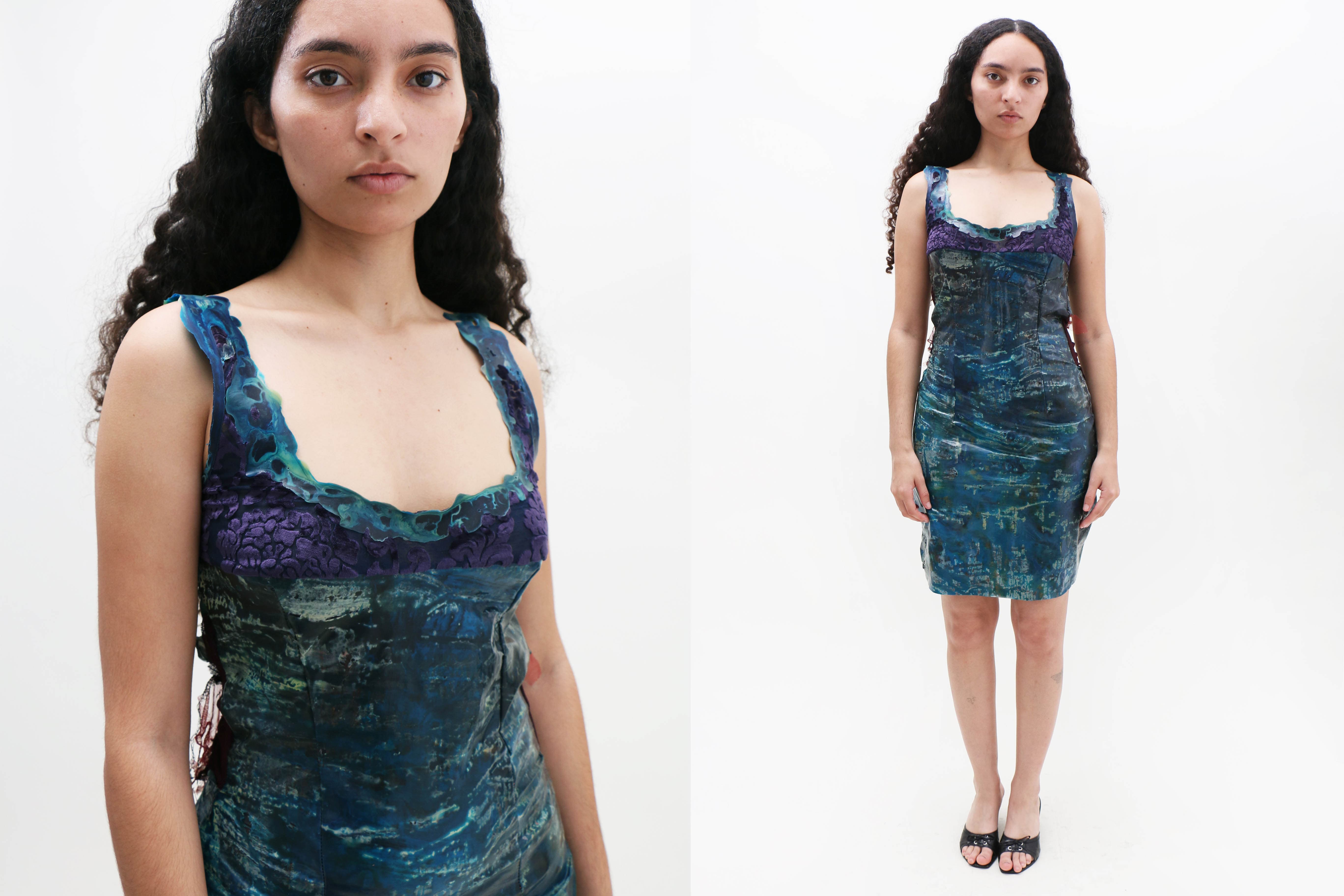 Maimoun SOS SKYN Navy Jasper Lapis Dress