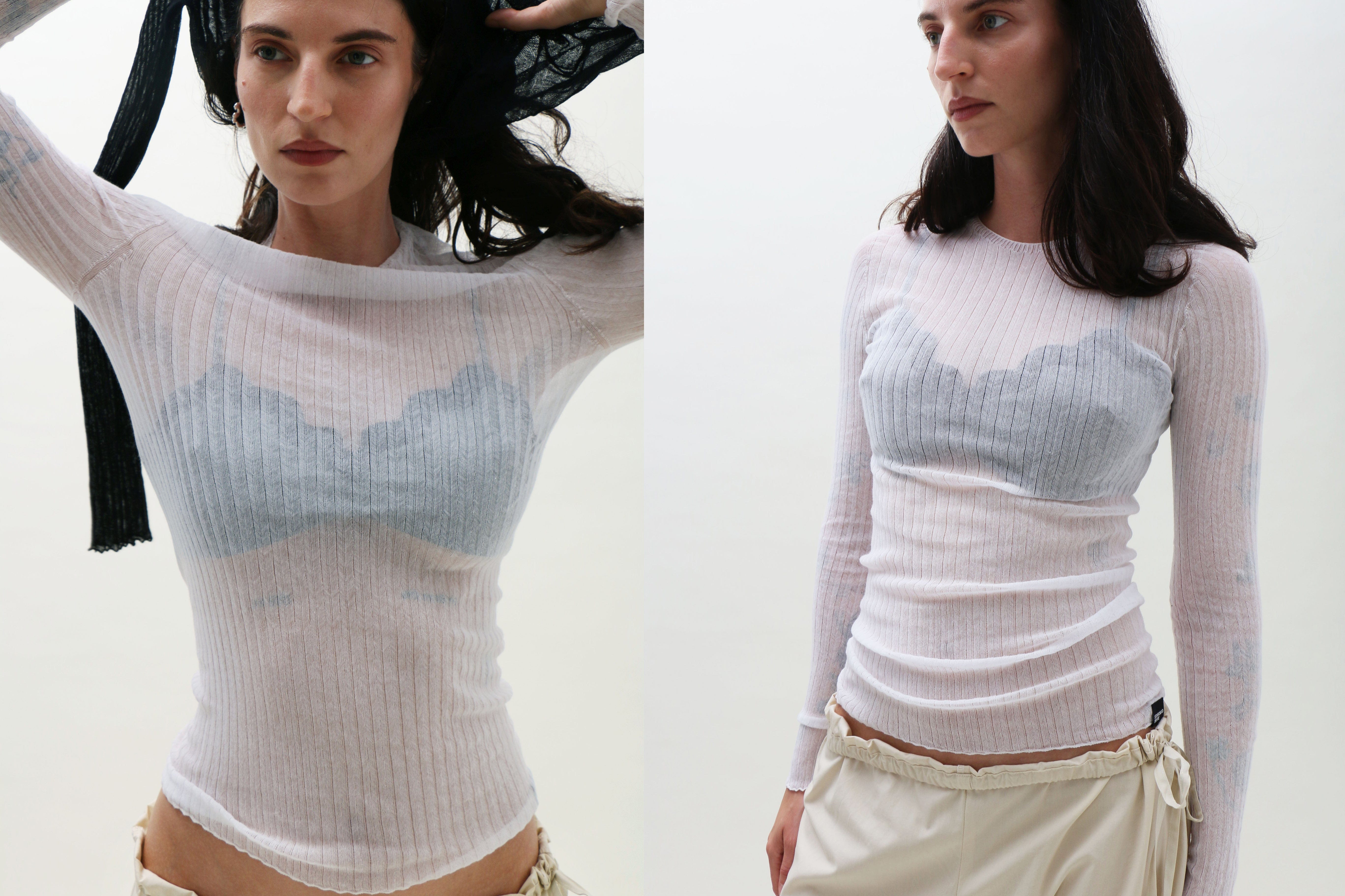 Maimoun Standard Issue White Tulle Top