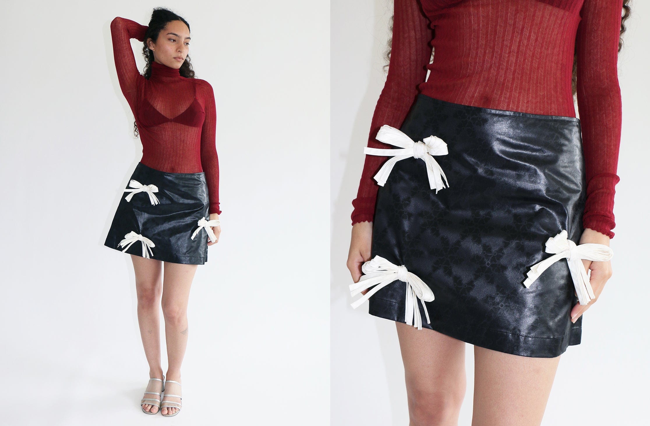 Maimoun Super Yaya Onyx and White Alexa Bow Skirt