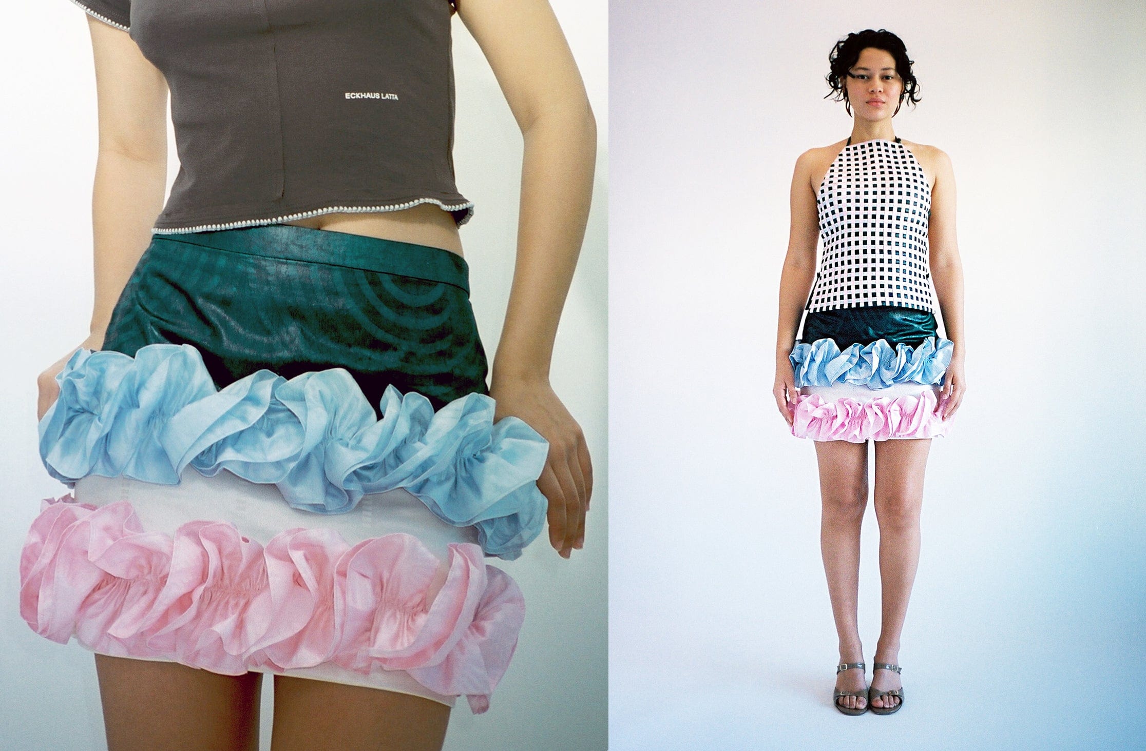 Superyaya ~ Dark Green Nayla Mini Skirt | MAIMOUN