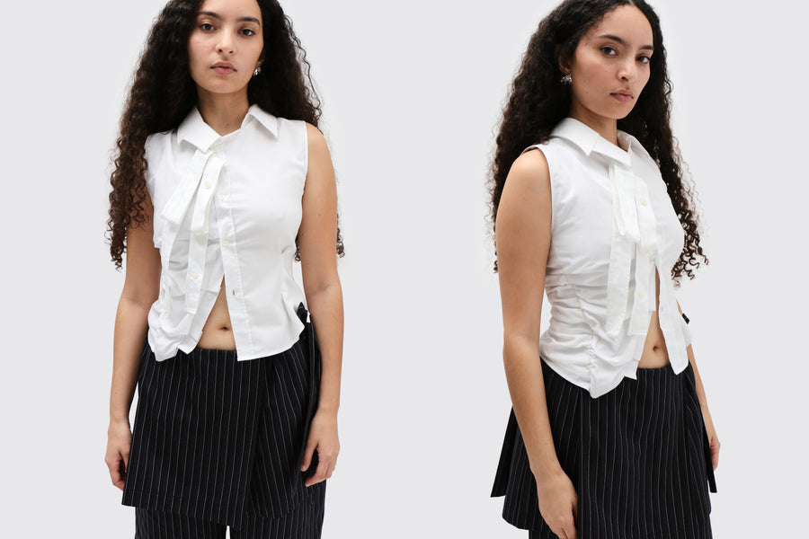 Maimoun Sylvi Sundkler White Collar Shirt