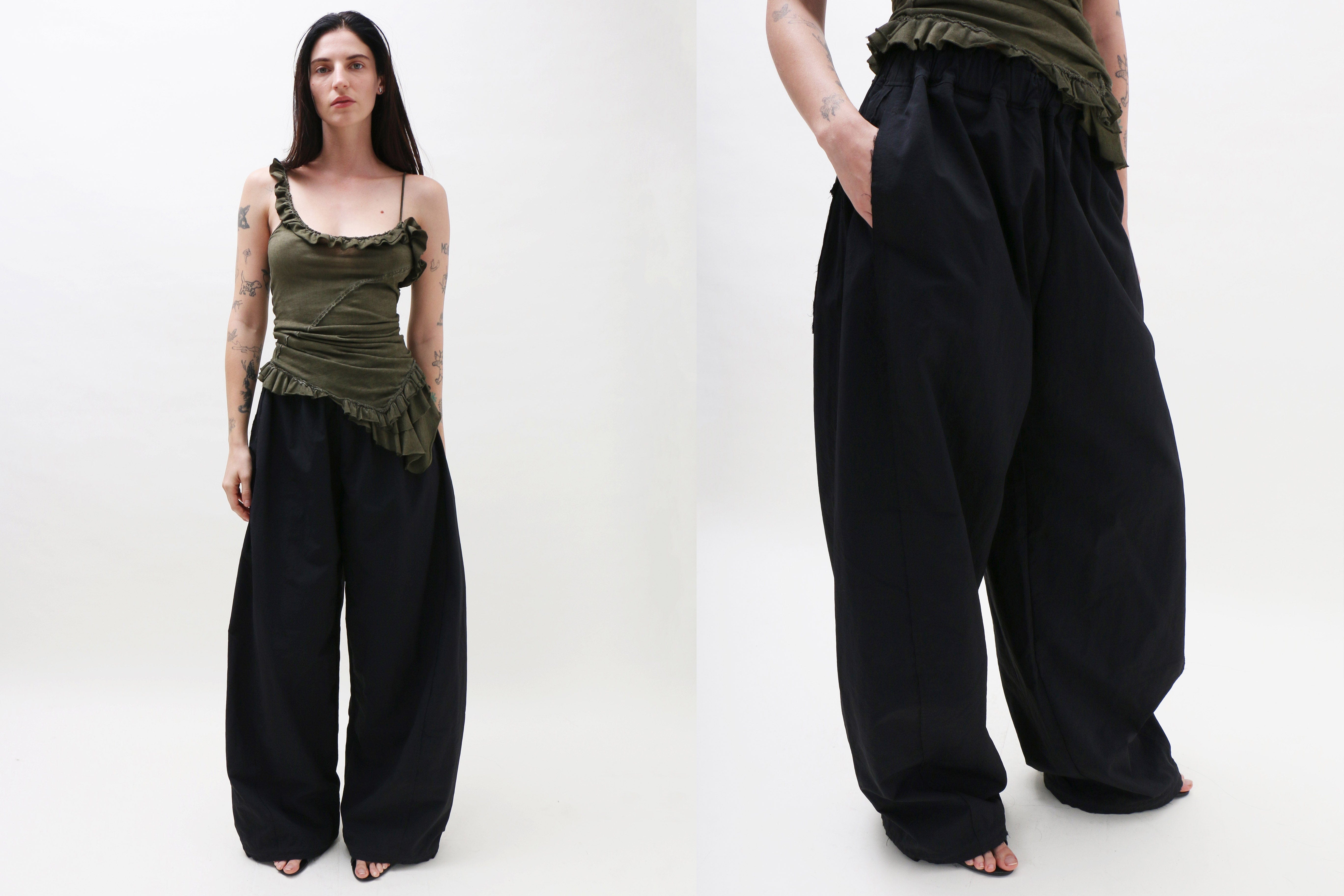Maimoun Talia Byre Black Warm Up Trousers