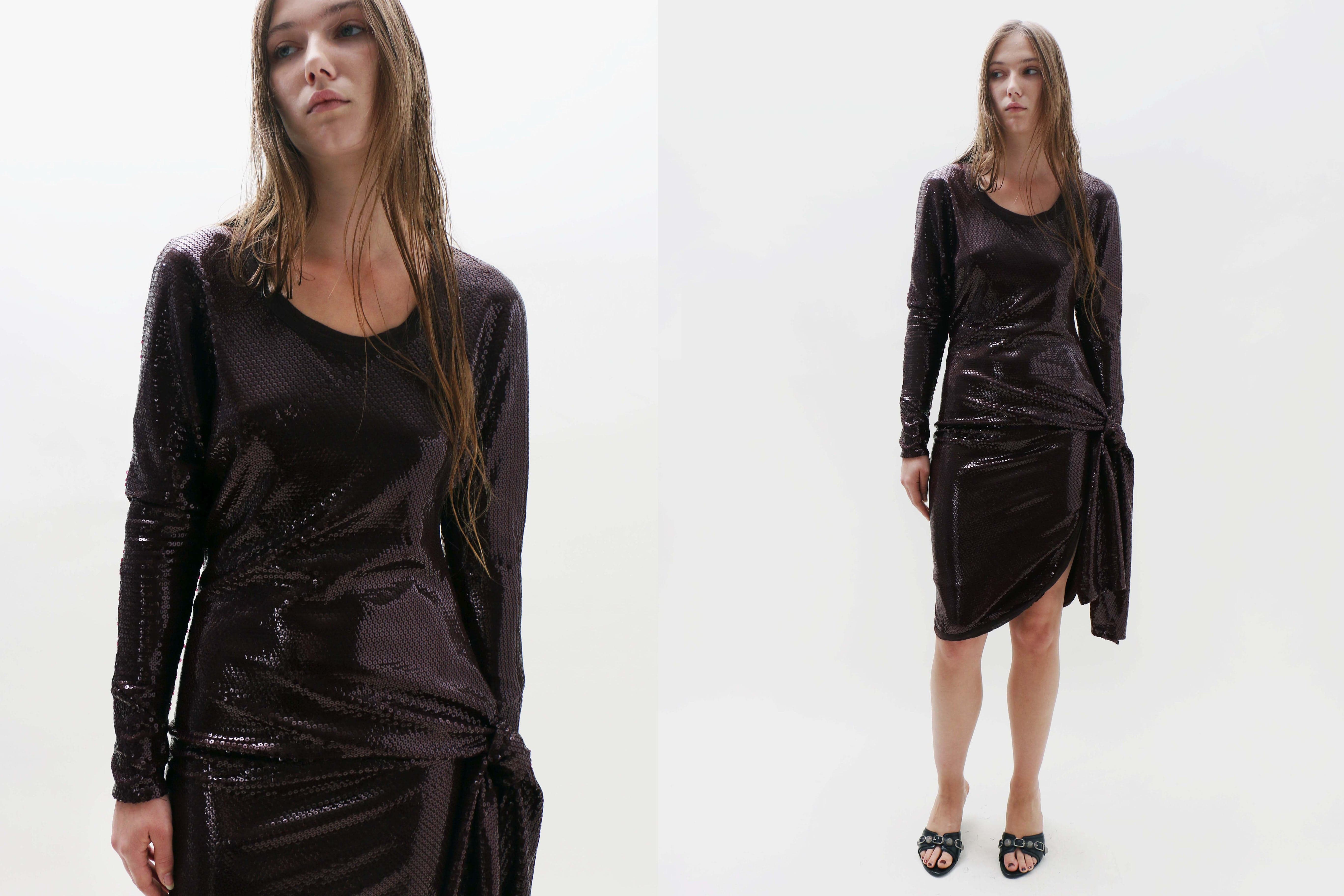 Maimoun Talia Byre Burgundy Tie Dress