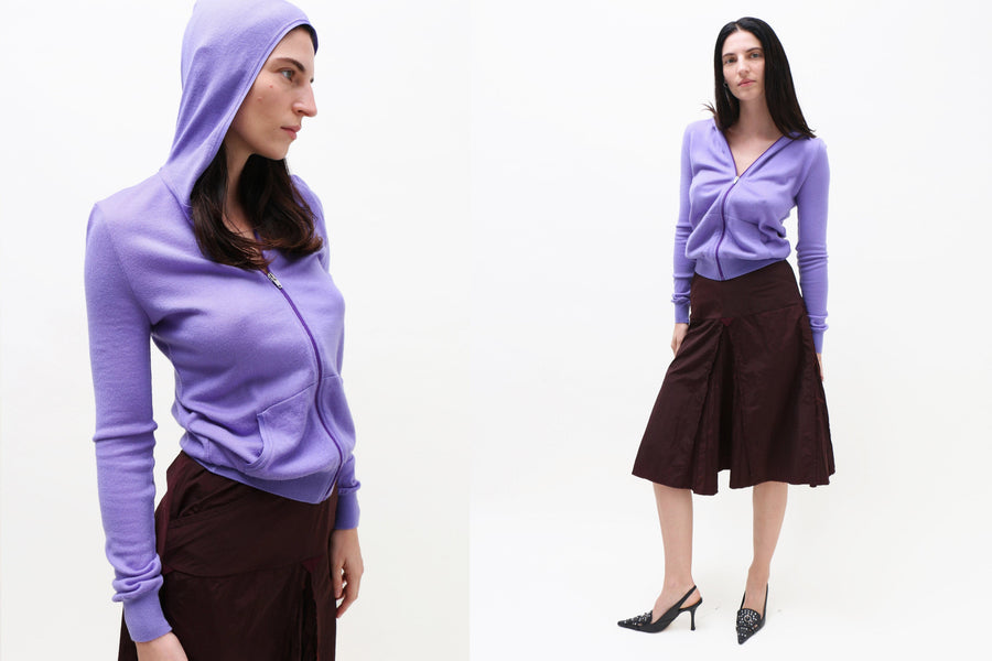 Maimoun Talia Byre Lilac Zip Cardigan