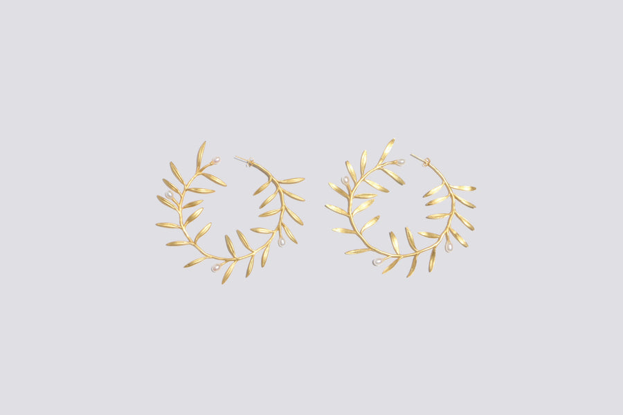 Maimoun Yuhan Wang Olive Branch Earrings