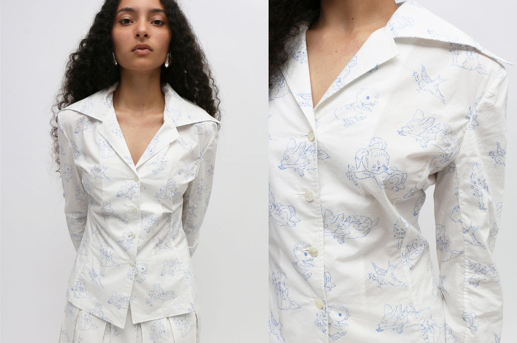 Yuhan Wang ~ Animal Print Blouse | MAIMOUN