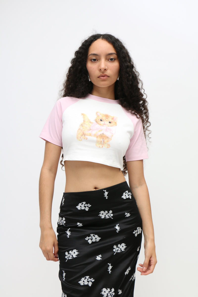 トップス yuhanwang Cat Print Tee Yuhan Wang ~ Cat Raglan Tee | MAIMOUN
