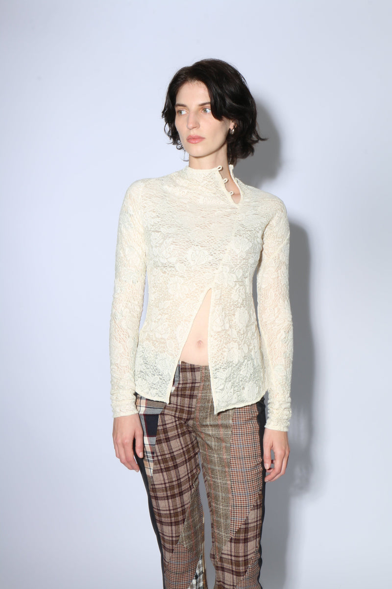 yuhan wang 葡萄柄 tops Yuhan Wang ~ Floral Jacquard Top | MAIMOUN