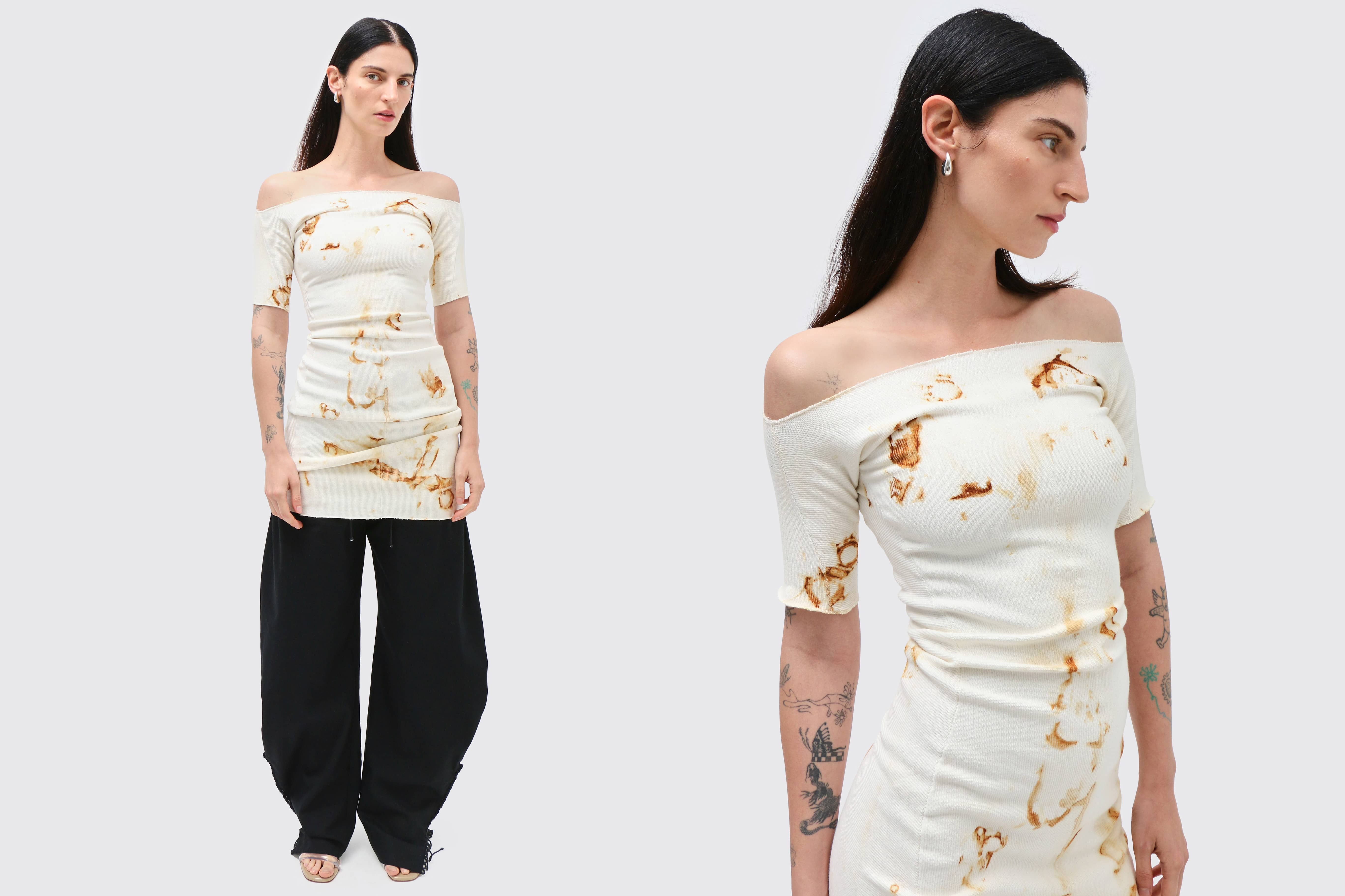 Maimoun Zoe Gustavia Anna Whalen Rusty Mini Dress