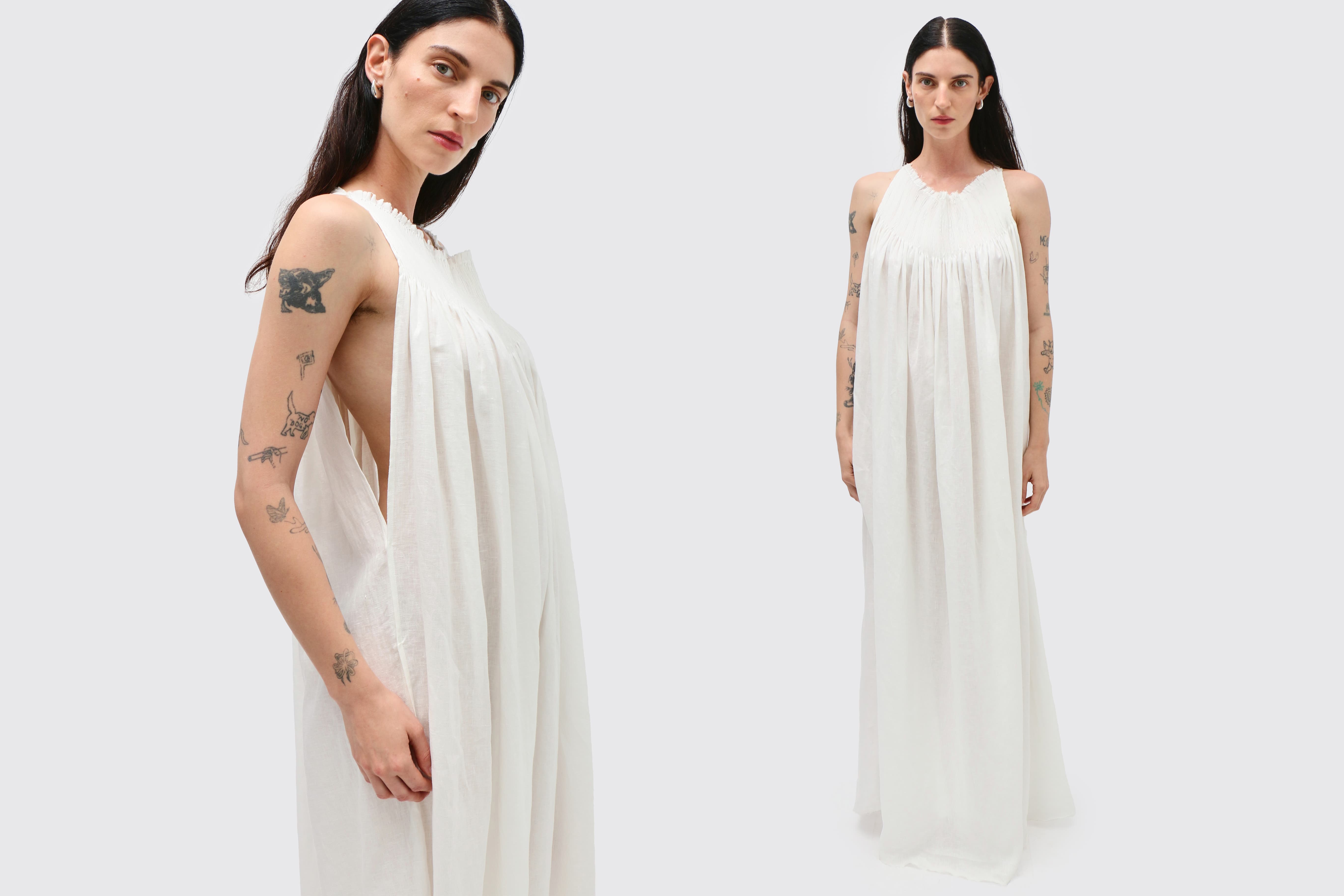 Maimoun Zoe Gustavia Anna Whalen Smocked Sheath Dress