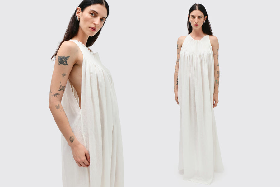Maimoun Zoe Gustavia Anna Whalen Smocked Sheath Dress