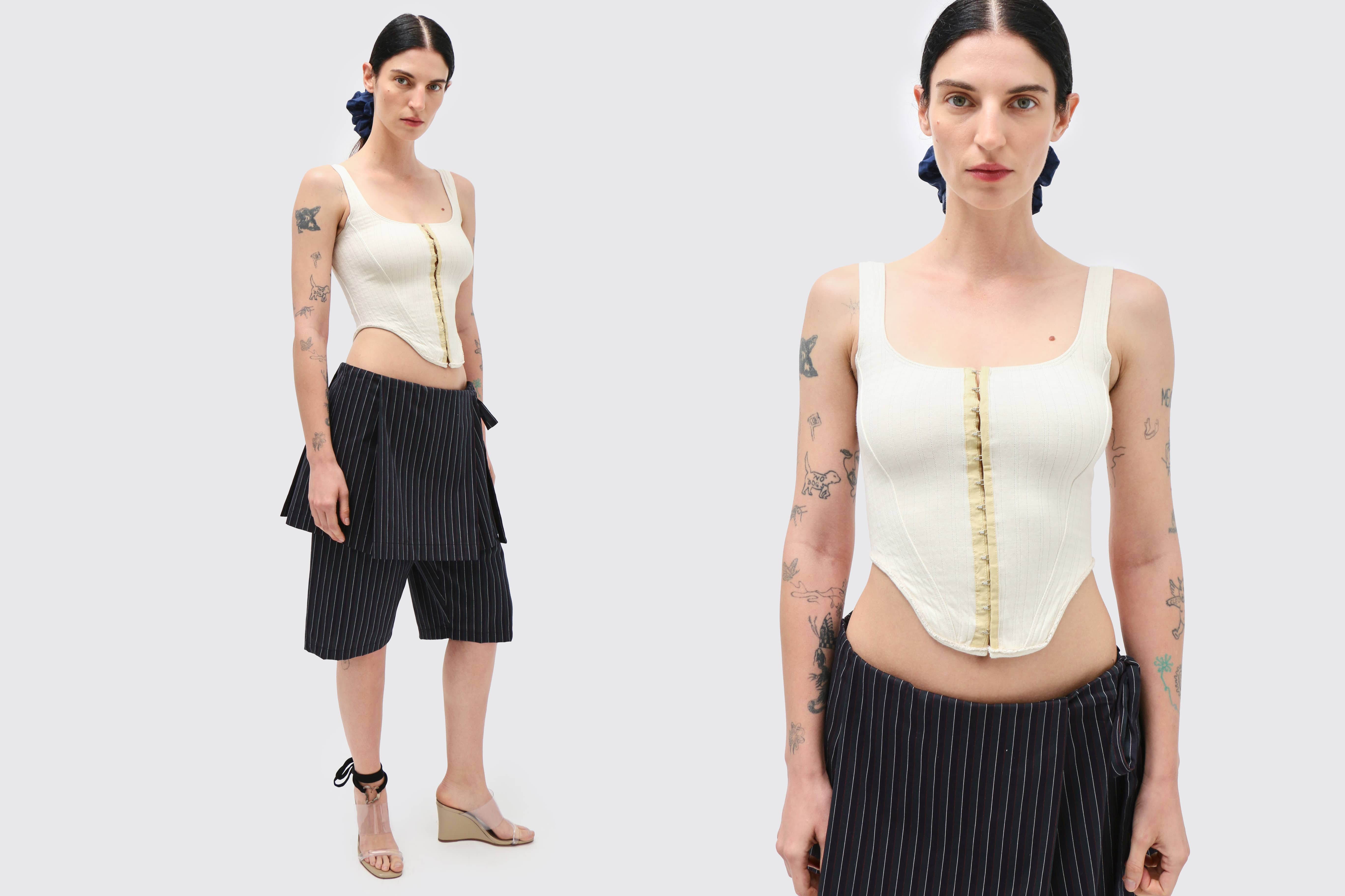 Maimoun Zoe Gustavia Anna Whalen Cotton Hook and Eye Tank