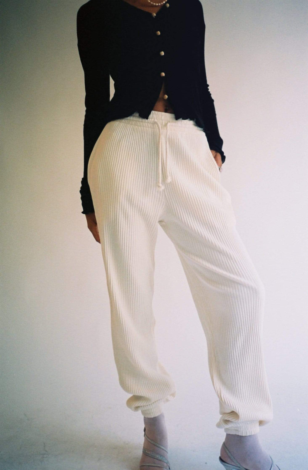 Baserange ~ Off White Sweat Pant | MAIMOUN