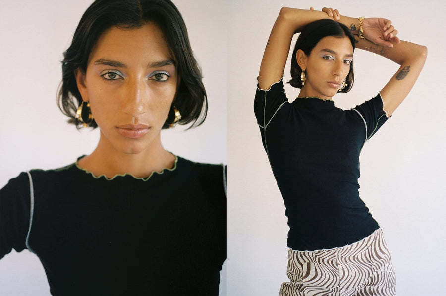 Maimoun Baserange Black Vein Tee