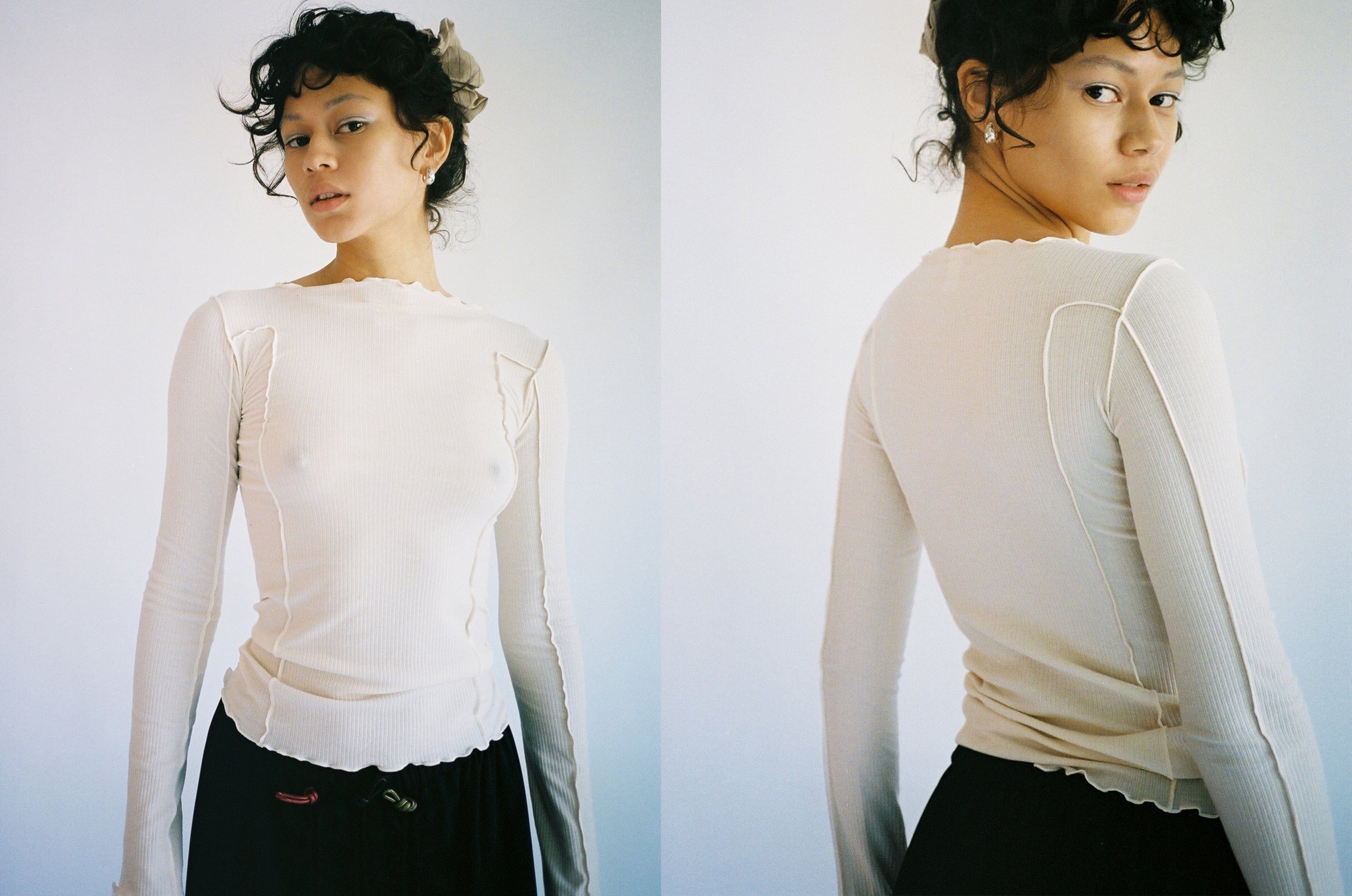 Baserange ~ Off White Omato Seam Top | MAIMOUN