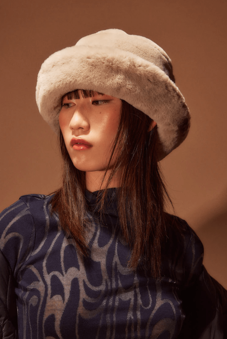 Clyde Clam Faux Fur Bucket Hat MAIMOUN