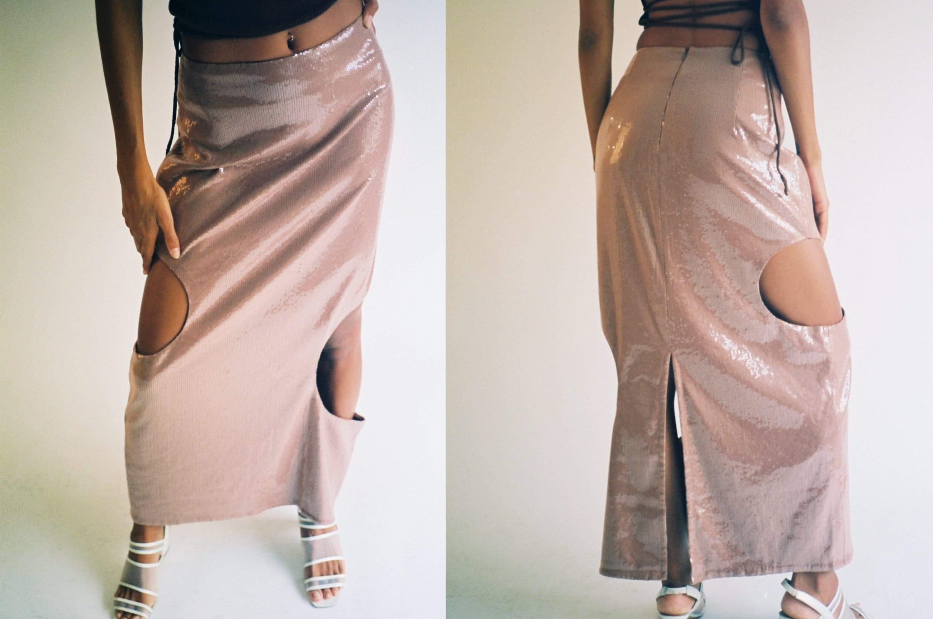 Maimoun Eckhaus Latta Peek Sequin Skirt