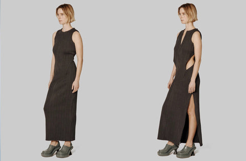 Eckhaus Latta ~ Nightfall Sliced Dress | MAIMOUN