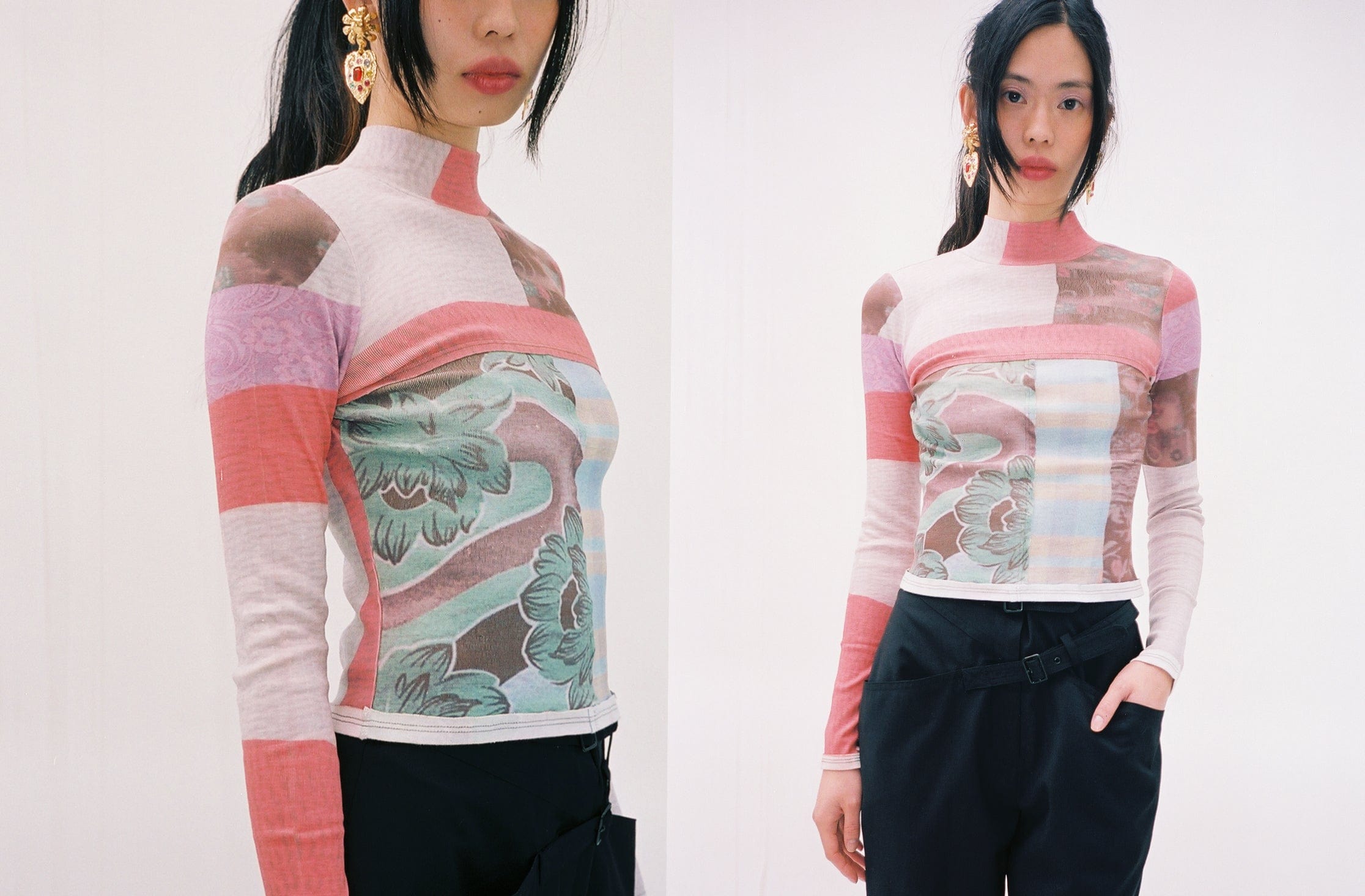 Eckhaus Latta ~ Patch Lapped Baby Turtleneck | MAIMOUN