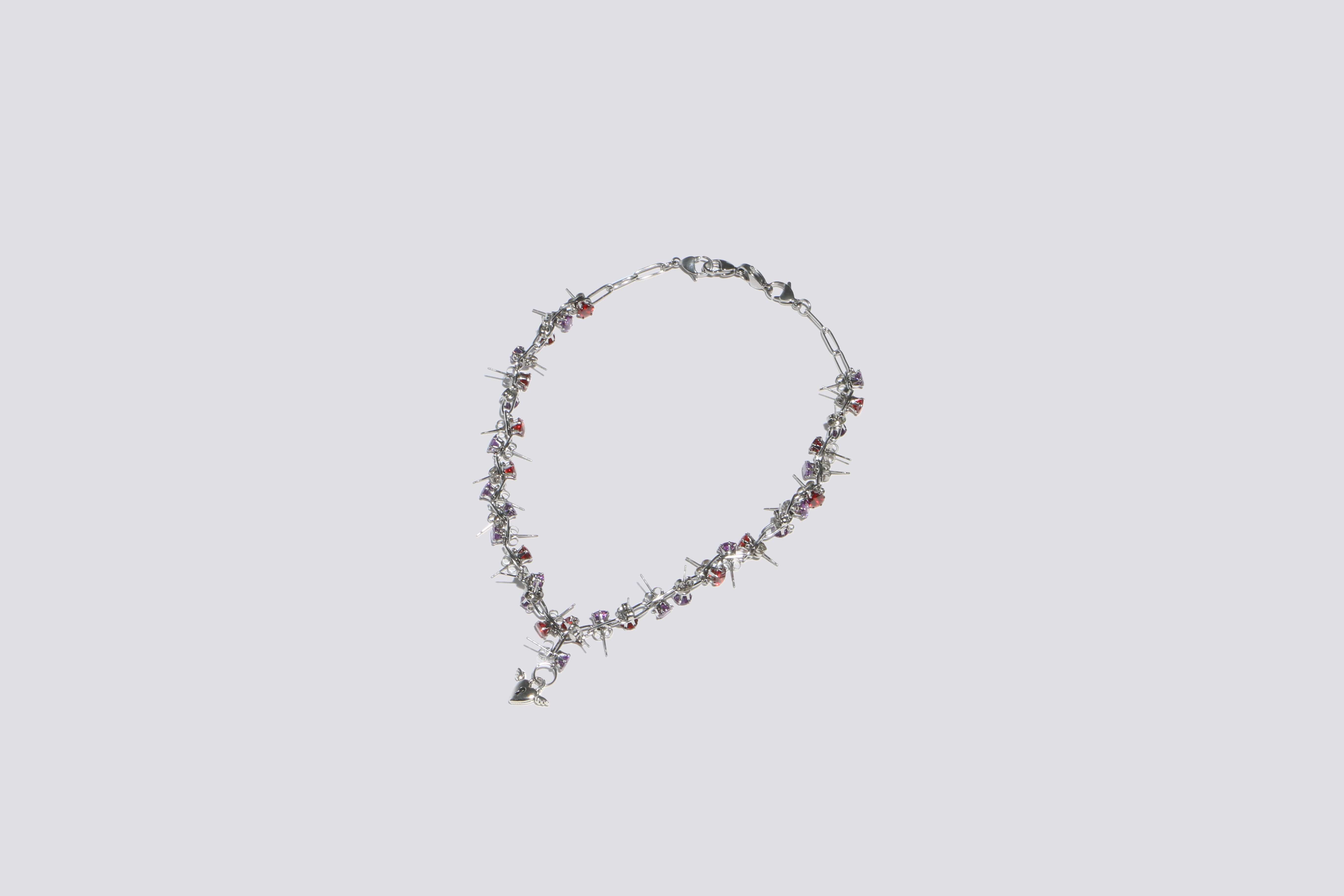 Emma Pryde - Red Steel Stud Spike Necklace | MAIMOUN