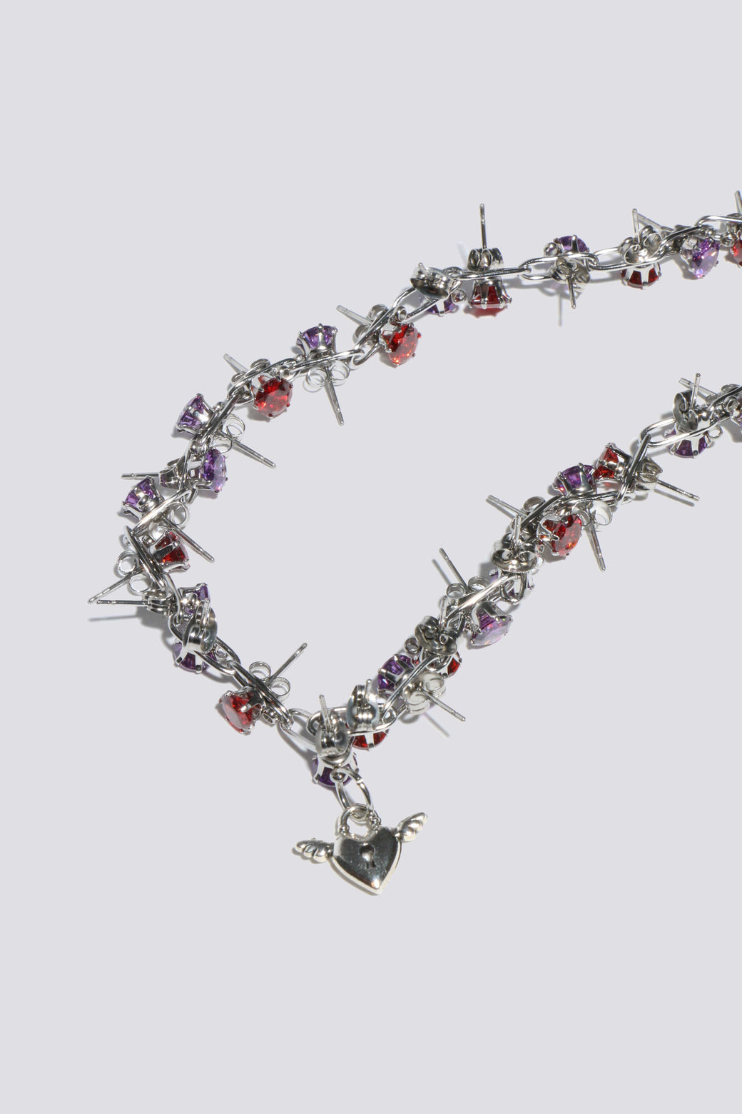 Emma Pryde - Red Steel Stud Spike Necklace | MAIMOUN