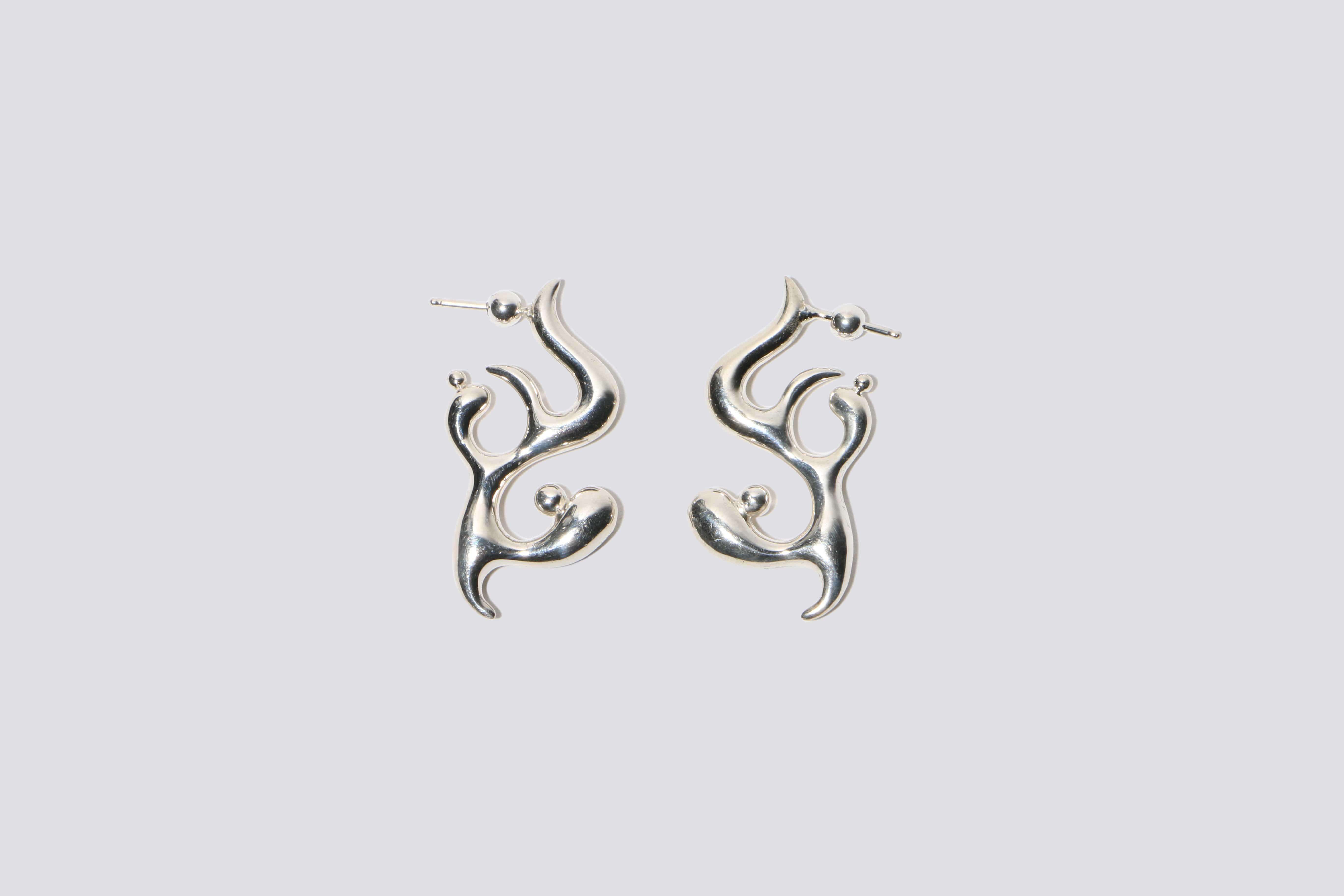 Maimoun Hannah Jewett Silver Succulent Earrings