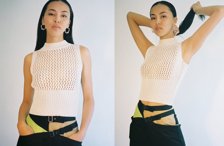 Maimoun Index Series Open Knit Tank