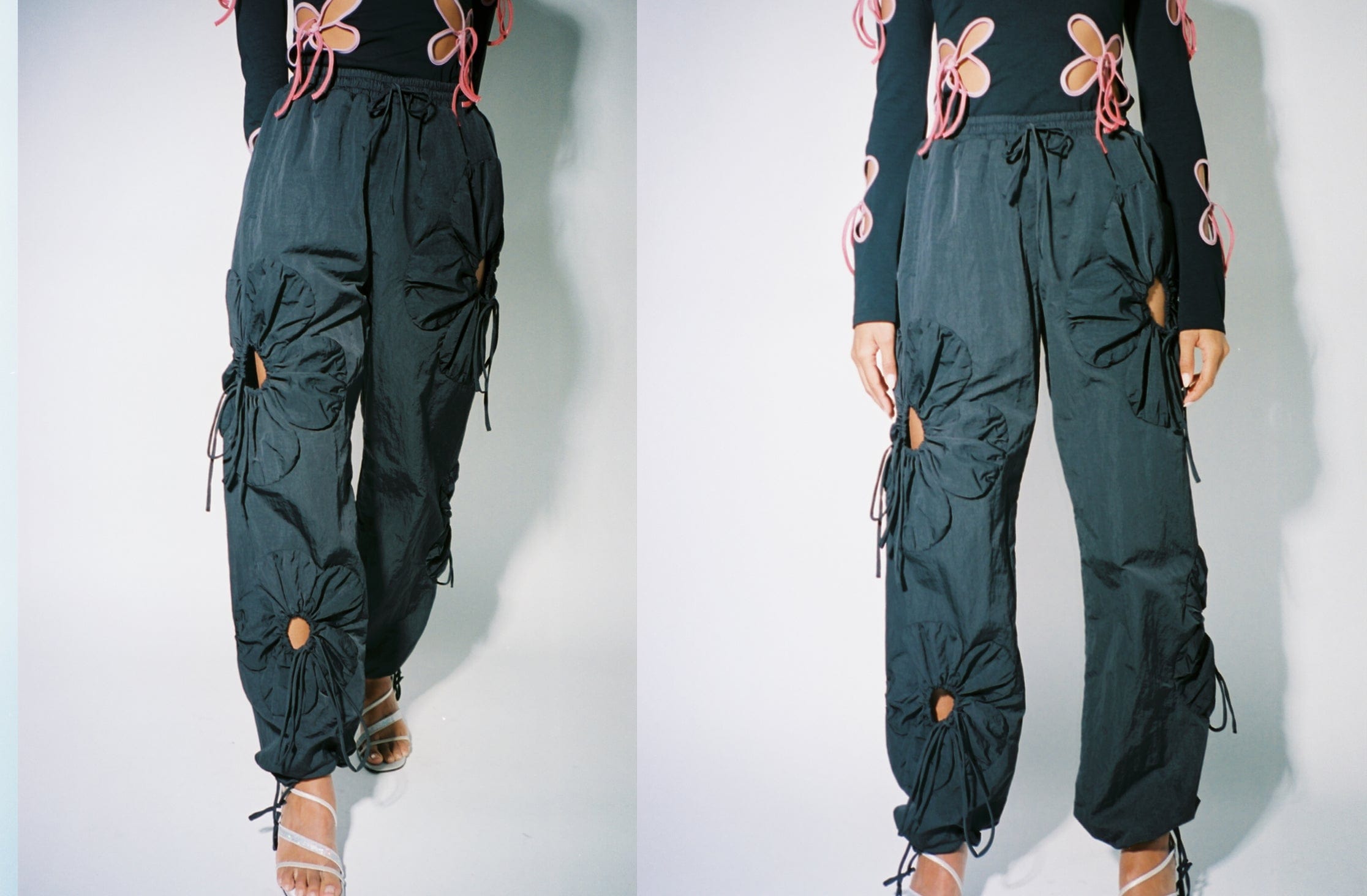 Maimoun J.Kim Black Flower Pants