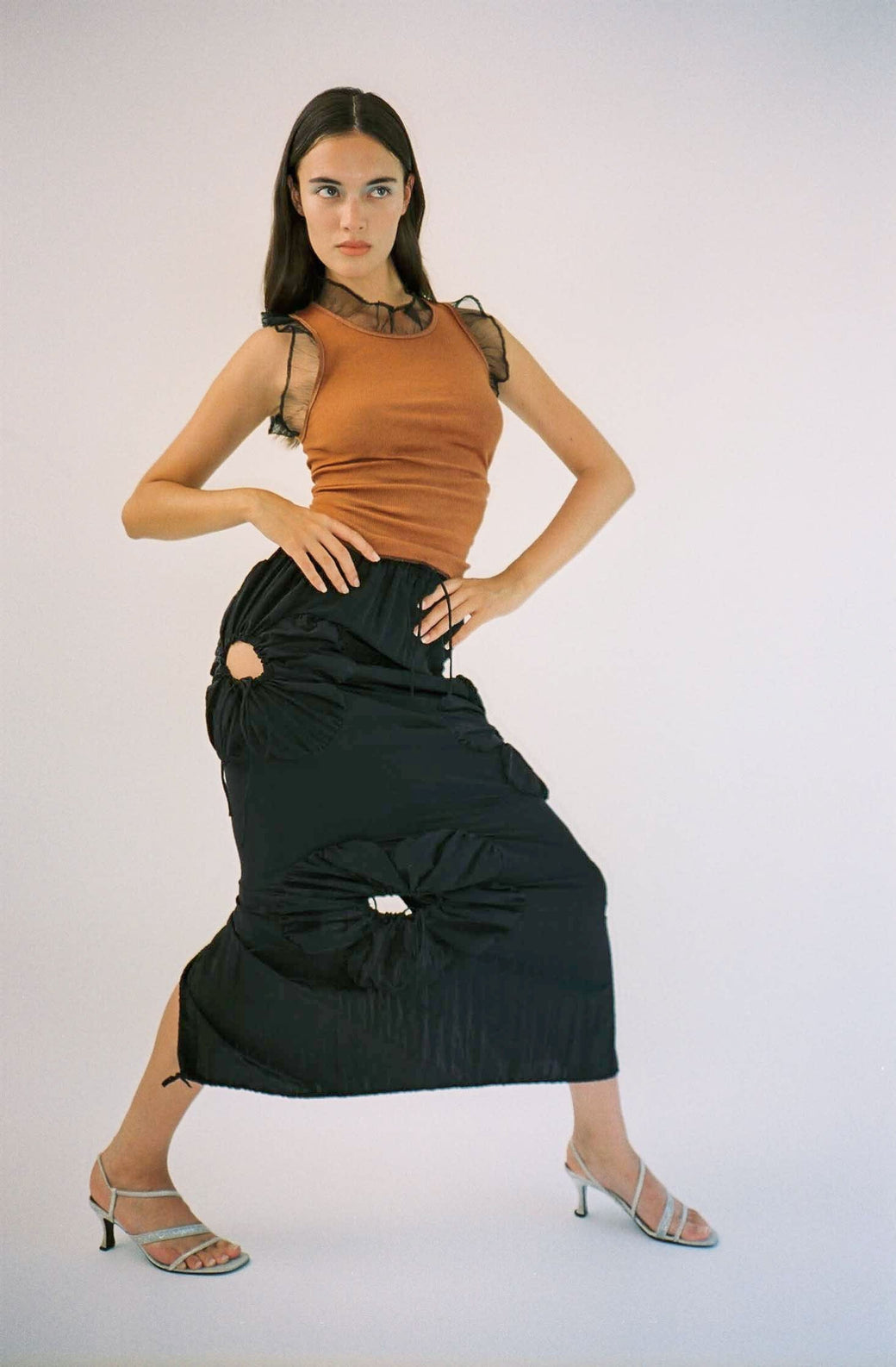 J.Kim ~ Black Flower Skirt | MAIMOUN