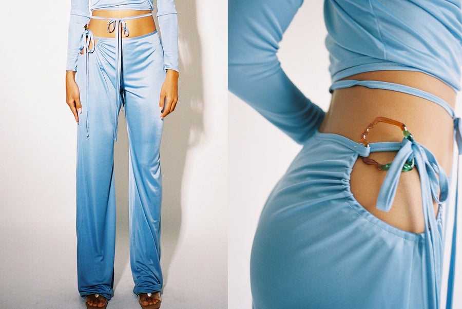 Maimoun Lucille Thièvre Glass Buckle Pants