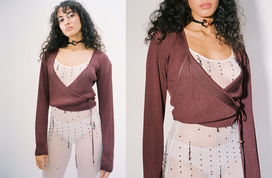 Maimoun Lucille Thièvre Vino Wrap top