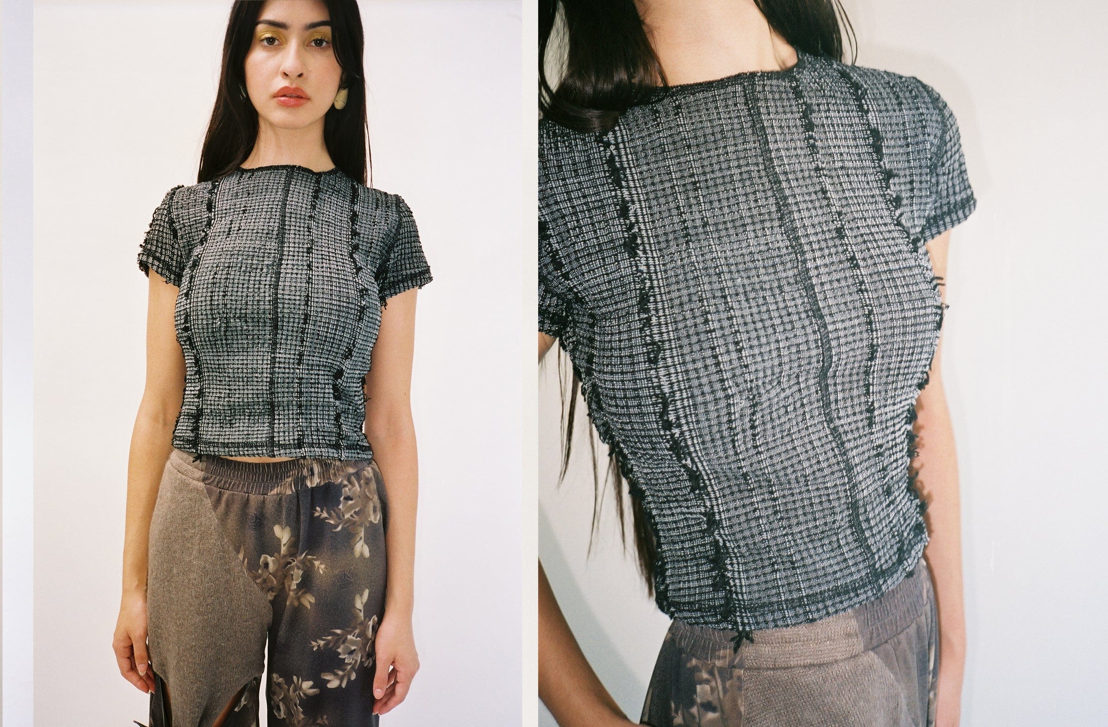 Maimoun Luna Del Pinal Overdyed Stretch Weave Tee